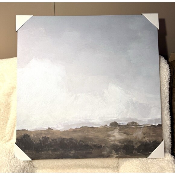 32" X 32" Calming Field Unframed Wall Canvas - Threshold NEW - Picture 4 of 6